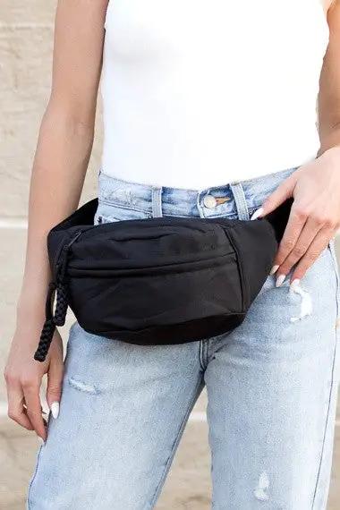Marisa Nylon Crescent Sling Belt Bum Fanny Bag - High Quality