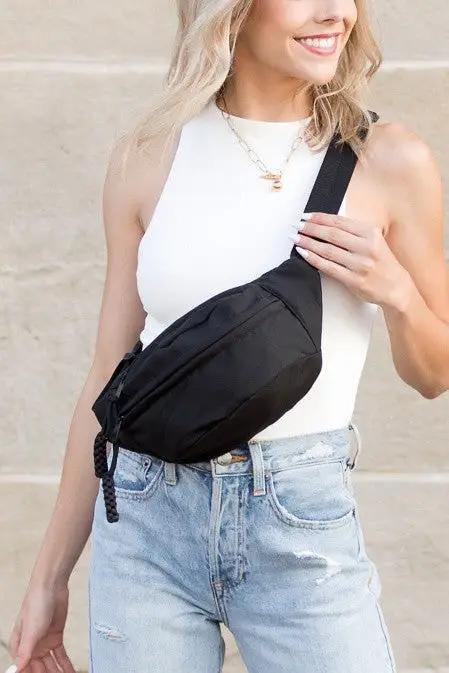 Marisa Nylon Crescent Sling Belt Bum Fanny Bag - High Quality