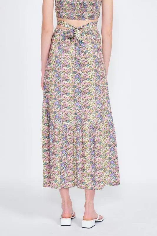 Button Up Floral Maxi Skirt - Pure Modest Apparel - Maxi Skirts
