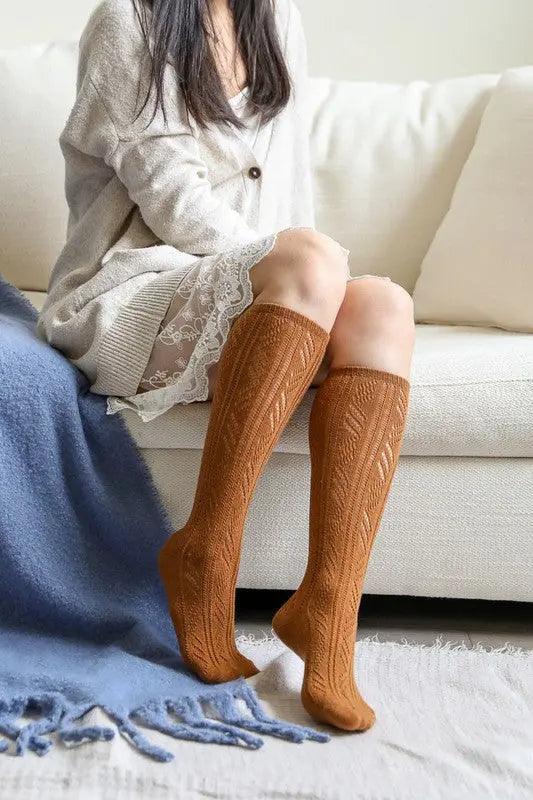 Classic Knit Calf Socks - High Quality Socks