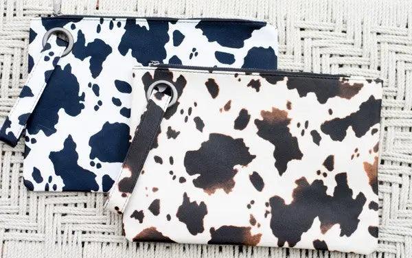Cow Print Oversized Everyday Clutch - Pure Modest Apparel - Clutches