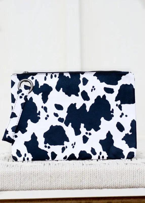 Cow Print Oversized Everyday Clutch - Pure Modest Apparel - Clutches