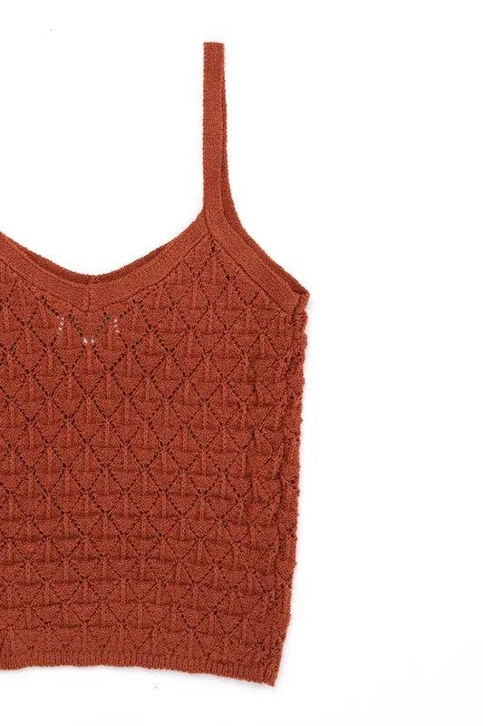 Crochet Knit Tank Top - High Quality Sleeveless Tops