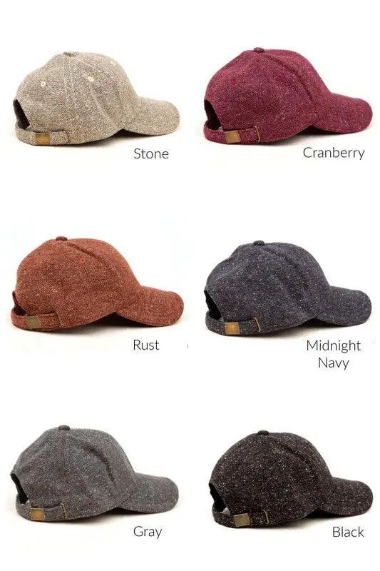 Fall Tweed Ball Cap - High Quality Hats