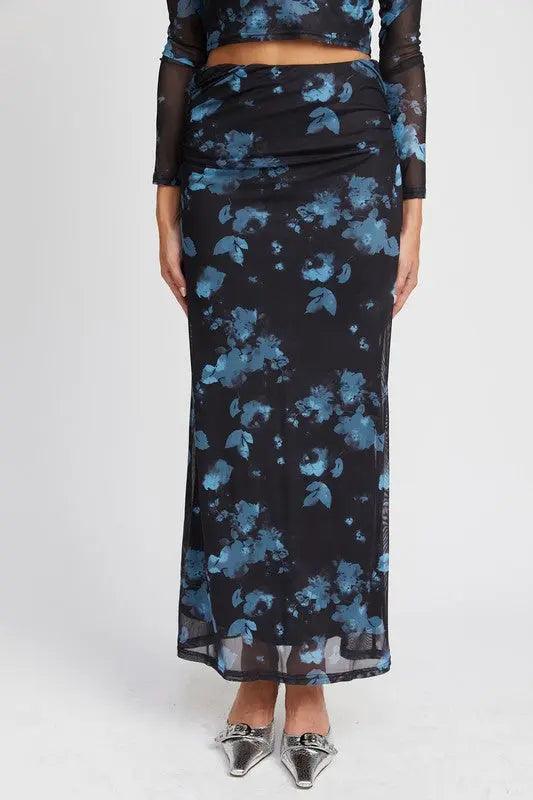 Floral Sheer Maxi Skirt - Pure Modest Apparel - Maxi Skirts