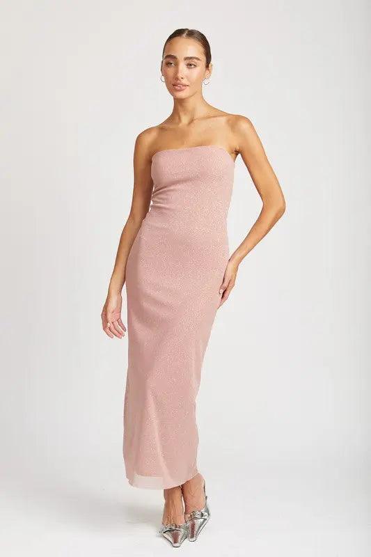 Glitter Maxi Tube Dress - High Quality Maxi Dresses