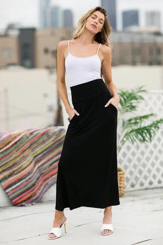 High Waist Jersey Maxi Skirt - Pure Modest Apparel - Maxi Skirts