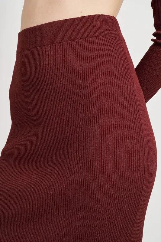 High Waist Sweater Midi Pencil Skirt - Pure Modest Apparel - Midi Skirts