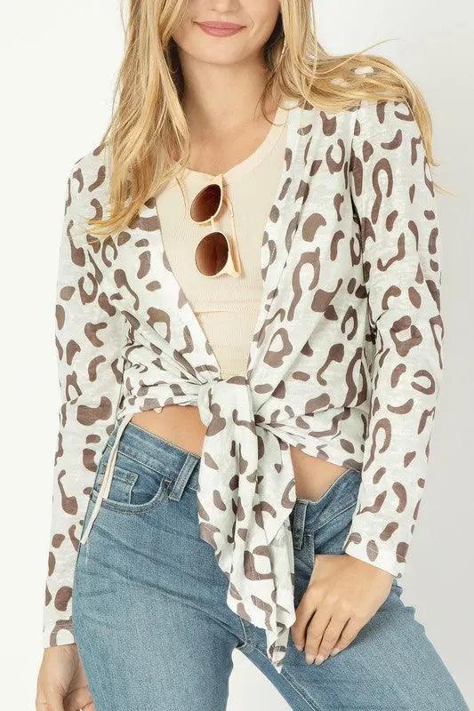 Leopard Open Cardigan - Pure Modest Apparel - Cardigans