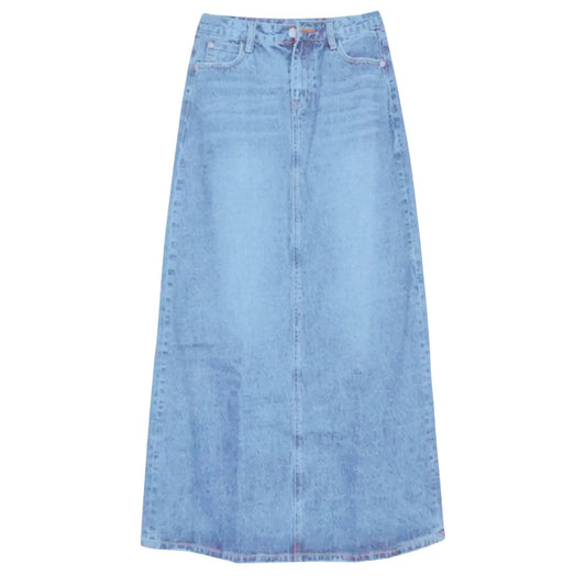 Light Wash Denim Maxi Skirt - Pure Modest Apparel - Denim Jackets