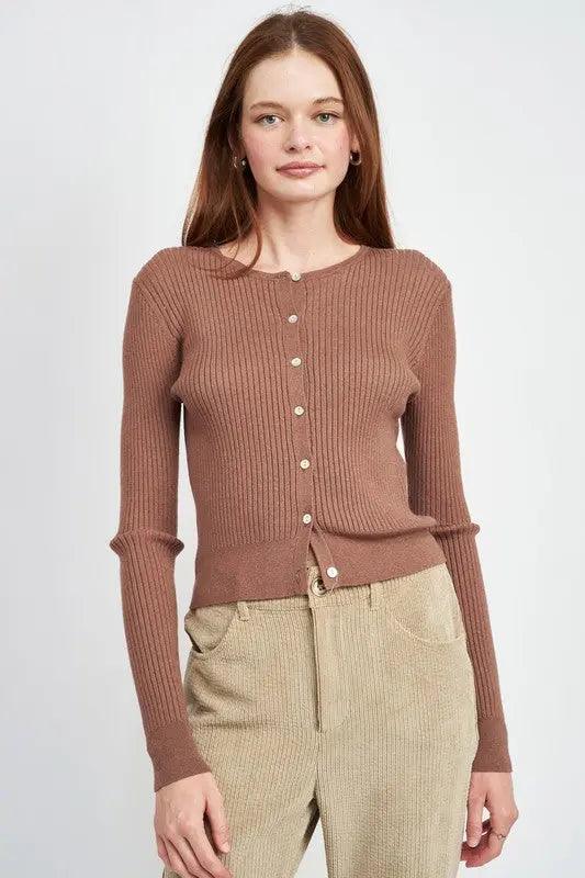 Long Sleeve Button Up Crop Top - High Quality Long Sleeve Tops