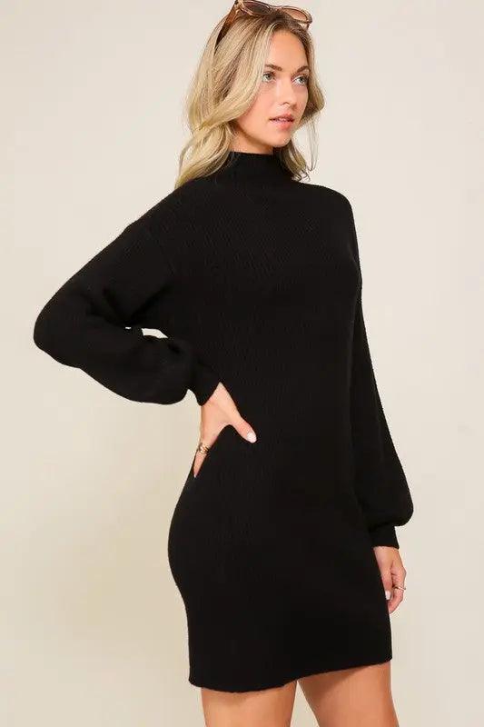 Long Sleeve Sweater Dress - High Quality Midi Dresses