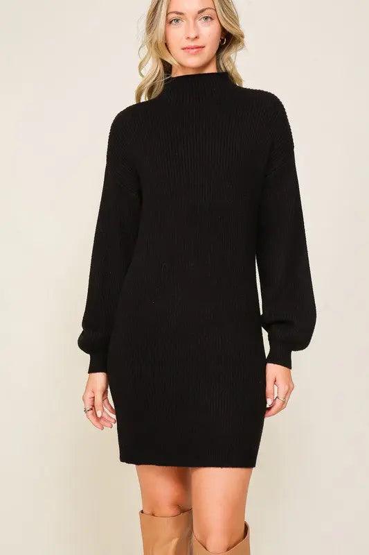 Long Sleeve Sweater Dress - High Quality Midi Dresses