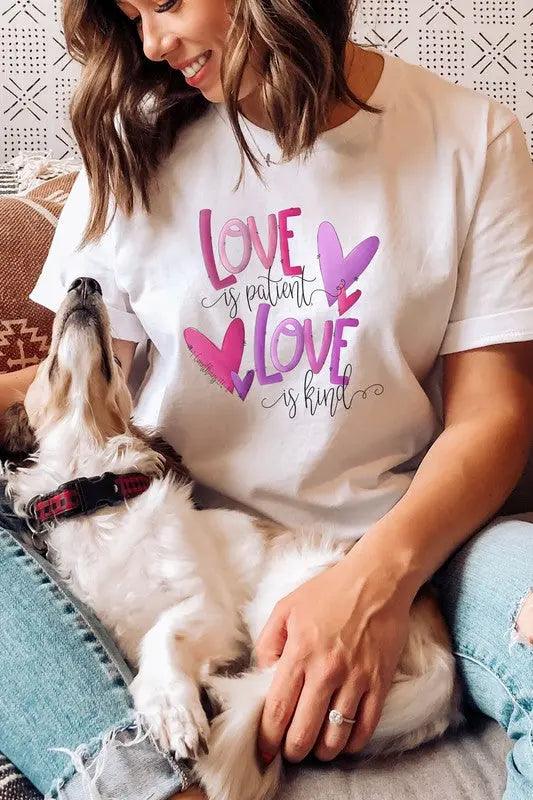 Love is Patient Love is Kind Graphic T-shirt - Pure Modest Apparel - Short Sleeve Tops