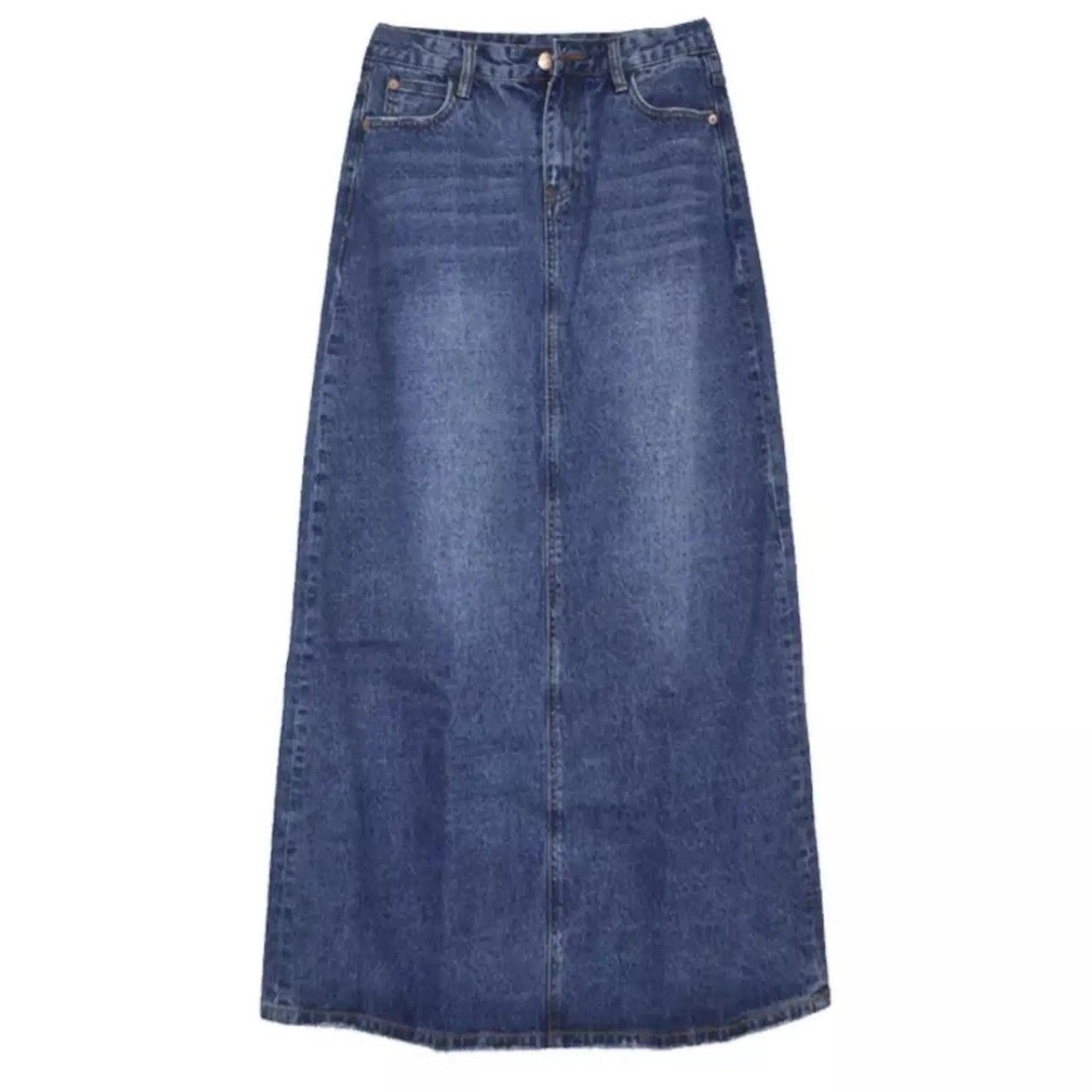 Medium Wash Denim Maxi Skirt - Pure Modest Apparel - Denim Skirts