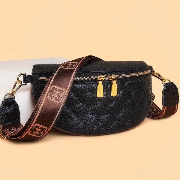Myra Quilted Leather Crescent Sling Bag - High Quality Sling Bags