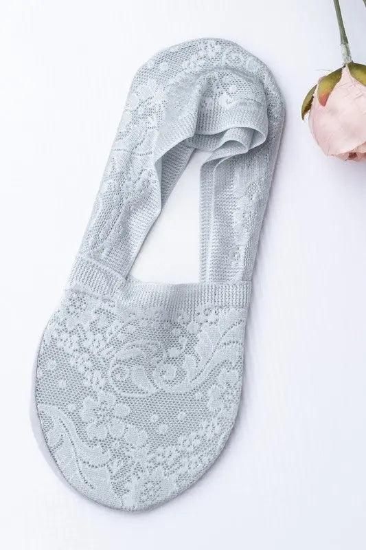 No-Slip Floral Lace Socks - High Quality Socks