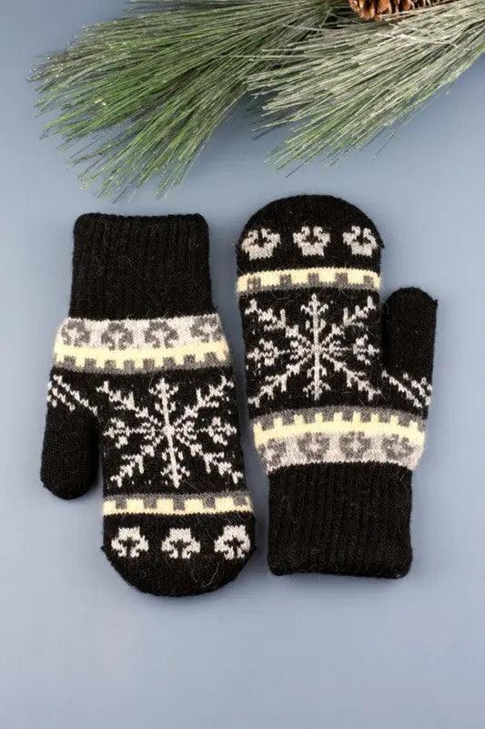 Nordic Snowflake Mittens - High Quality Gloves