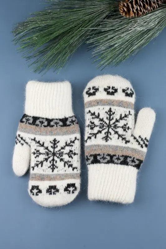 Nordic Snowflake Mittens - High Quality Gloves