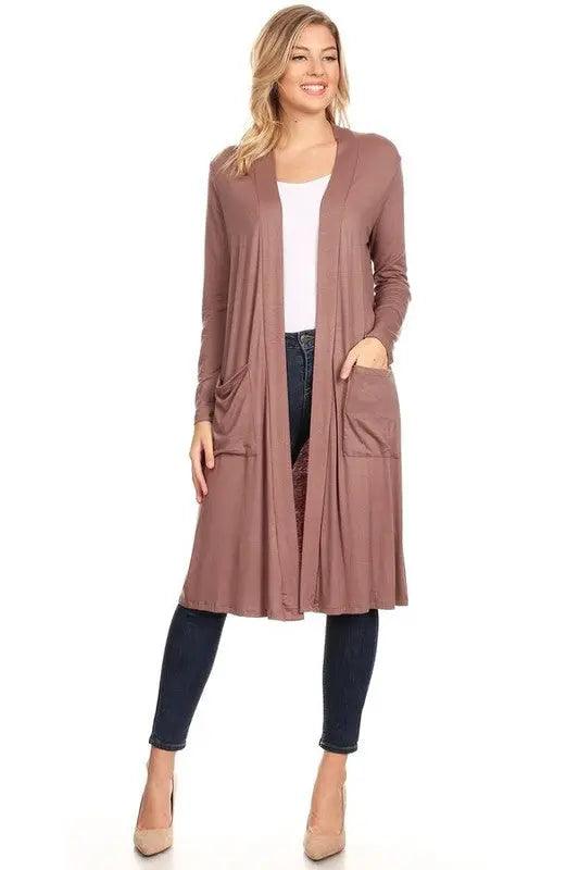 Open Front Long Duster Cardigan - Pure Modest Apparel - Cardigans