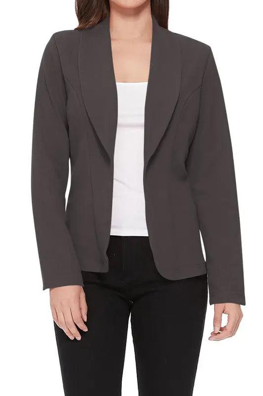 Open Front Long Sleeve Blazer - Pure Modest Apparel - Jackets