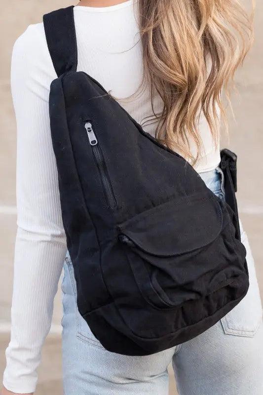 Oversized Canvas Sling - Pure Modest Apparel - Sling Bags