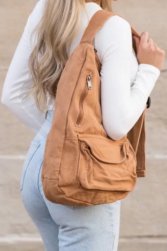 Oversized Canvas Sling - Pure Modest Apparel - Sling Bags