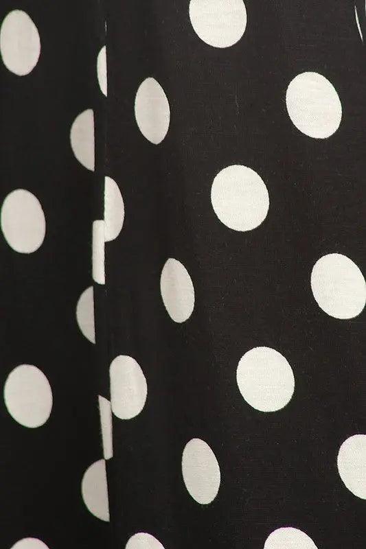 Paneled Polka Dot Midi Dress - Pure Modest Apparel - Midi Dresses