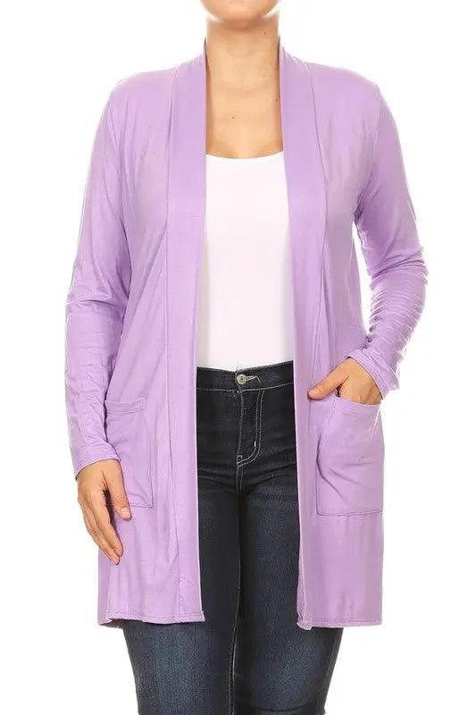 Plus Size Knee Length Duster Cardigan - Pure Modest Apparel - Cardigans