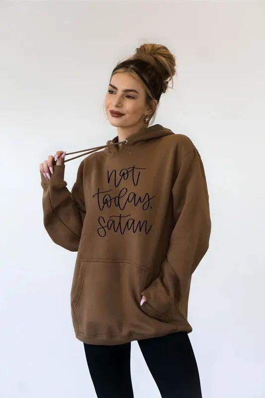 Plus Size Not Today Satan Hoodie - Pure Modest Apparel - Hoodies