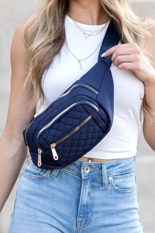 Quilted Belt Sling Bum Bag - Pure Modest Apparel - Sling Bags