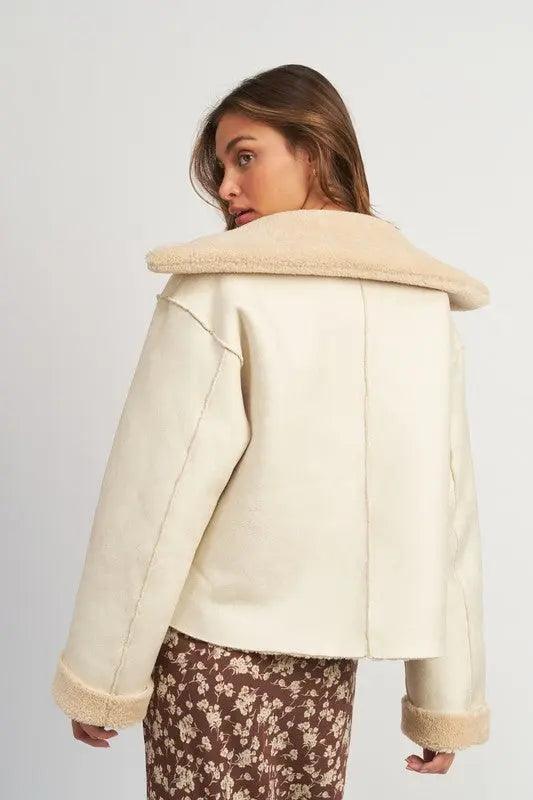 Reversible Fur Cropped Jacket - High Quality Jackets