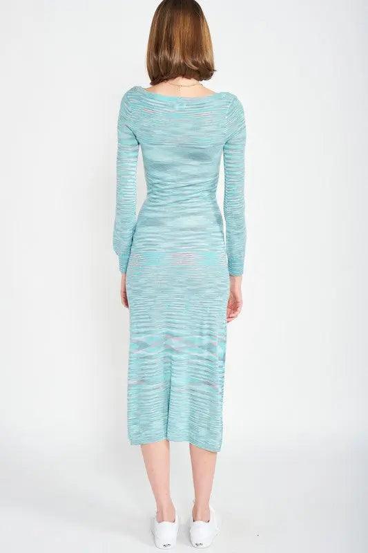 Scoop Neck Sweater Midi Dress - Pure Modest Apparel - Midi Dresses