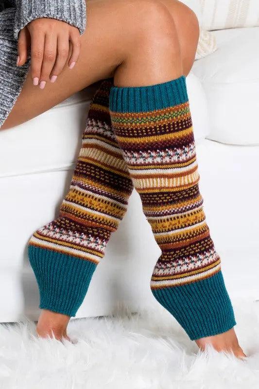 Short Fairisle Legwarmer - Pure Modest Apparel - Socks