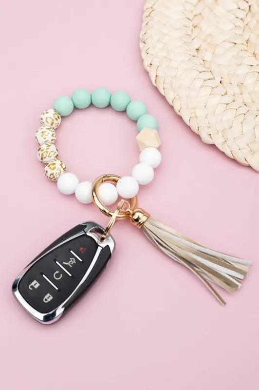 Silicone Gold Leo Key Ring Bracelet - Pure Modest Apparel - Key Rings