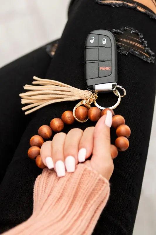 Wooden Key Ring Bracelets - Pure Modest Apparel - Key Rings