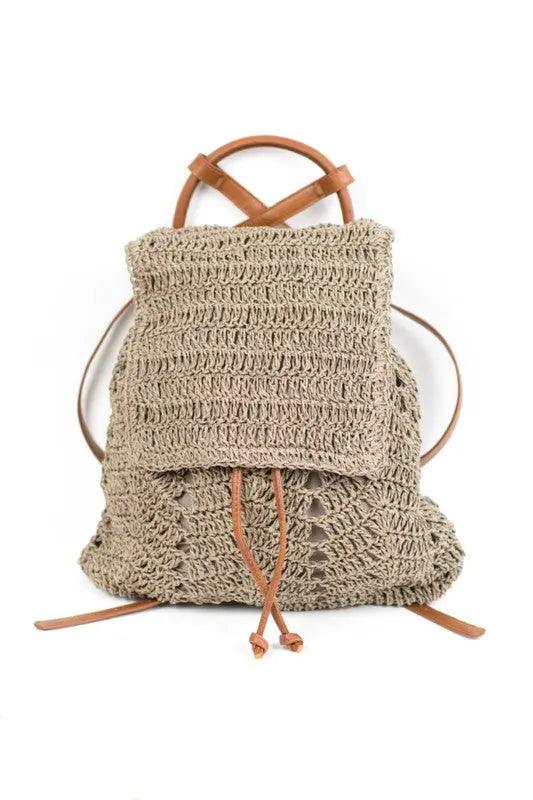 Woven Straw Backpack - Pure Modest Apparel - Backpacks